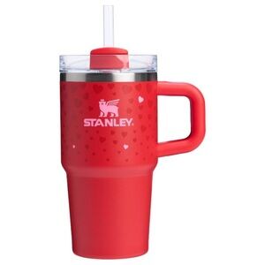 ✨BNWT - Stanley 20 oz Stainless Steel Tumbler with handle Ruby Hearts✨